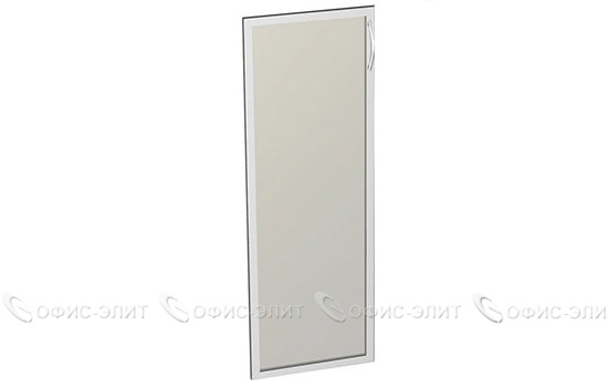 Двери стеклянные в алюминиевой рамке (2 шт.) без ручек